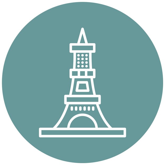 Vector vector design eiffel tower icon style