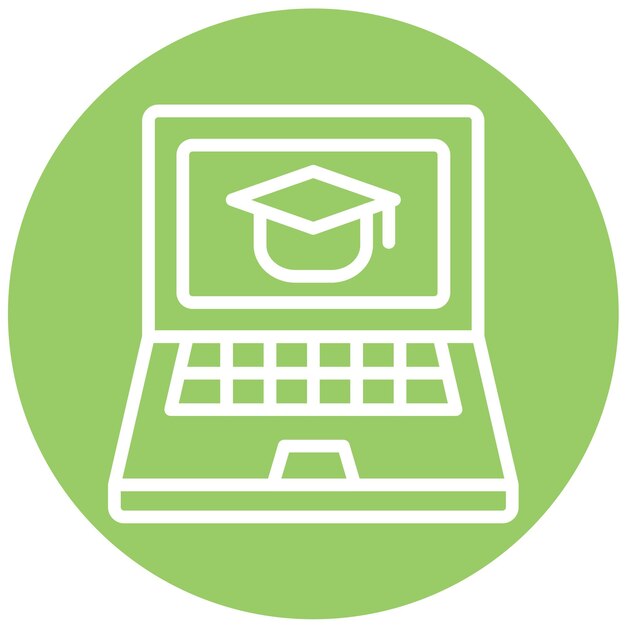 Vector vector design elearning laptop icon style