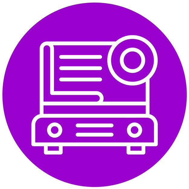 Vector Design Electric Roast Slicer Icon Stijl