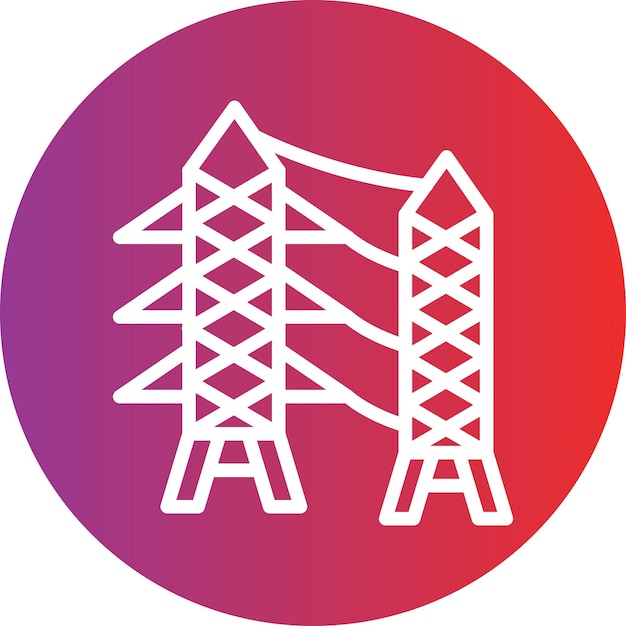 Vector Design Electric Tower Icon Style