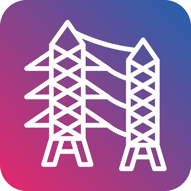 Vector Design Electric Tower Icon Style