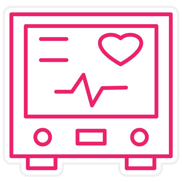 Vector Design Electrocardiogram Icon Style