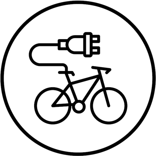 Vector Design Elektrische fiets Icon Style