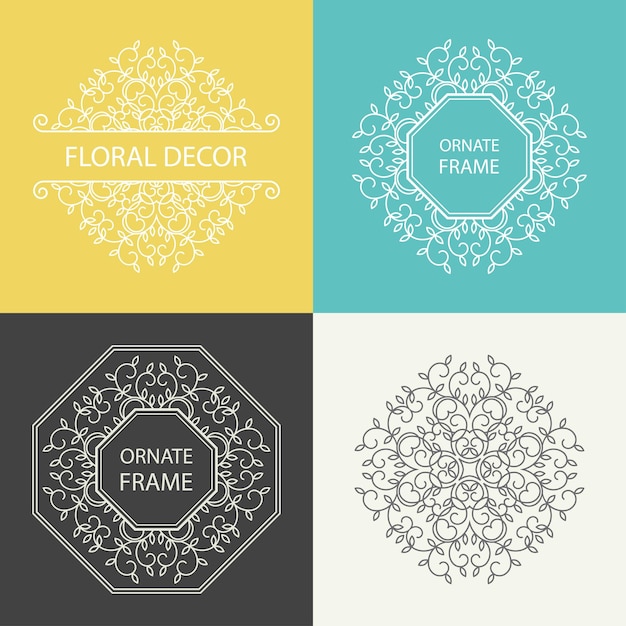 Vector design element templates