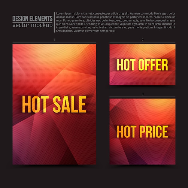 Vector Design Elements Flyer Card Banner