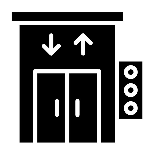 Vettore stile dell'icona dell'ascensore a progettazione vettoriale