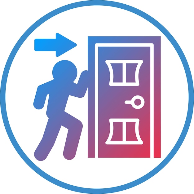 터 디자인 비상 출구 아이콘 스타일