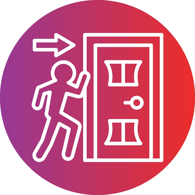 터 디자인 비상 출구 아이콘 스타일