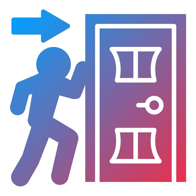 Vector vector design emergency exit icon style