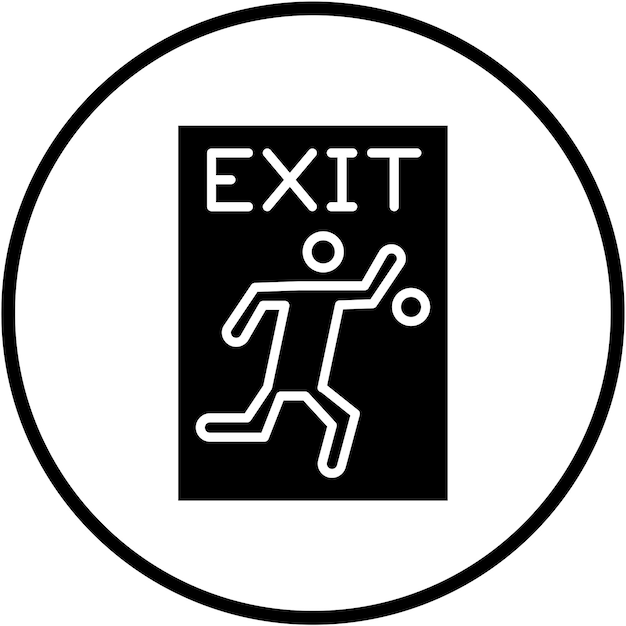 터 디자인 비상 출구 아이콘 스타일