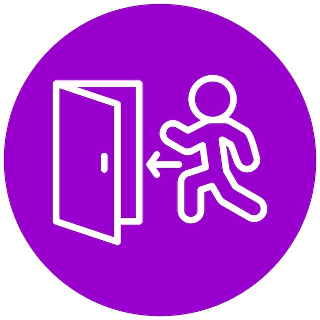 Vector vector design emergency exit icon style