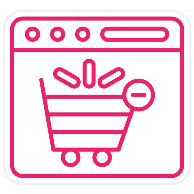 터 디자인 빈 카트 아이콘 스타일