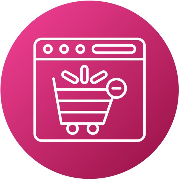터 디자인 빈 카트 아이콘 스타일