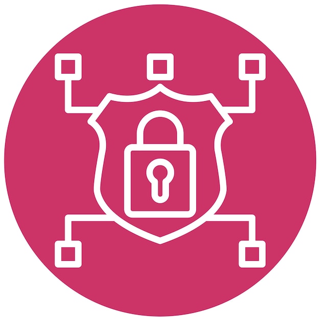 Vector vector design encrypted network icon style