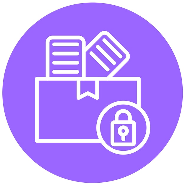 Vector Design Encrypted Storage Icon Style