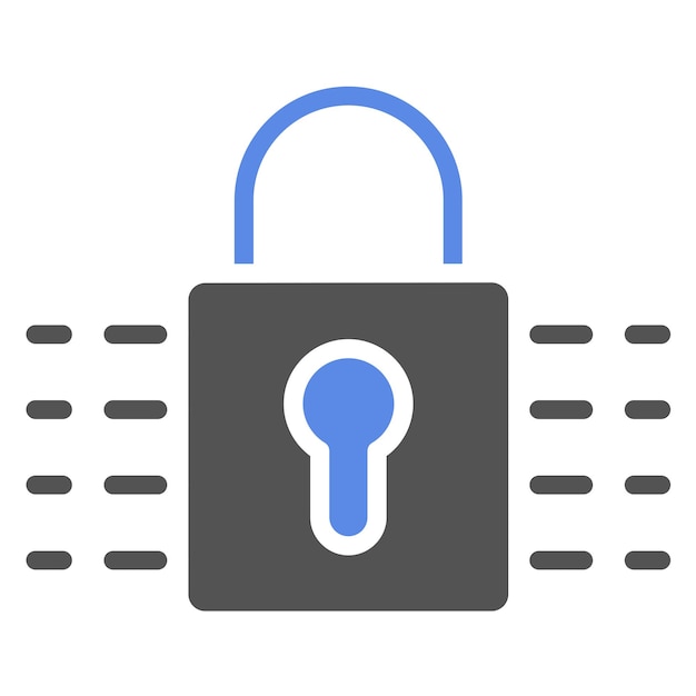 Vector Design Encryption Lock Icon Style