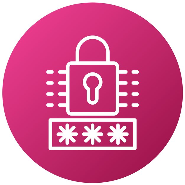 Vector Design Encryption Padlock Icon Style