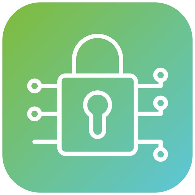vector design encryption security icon style