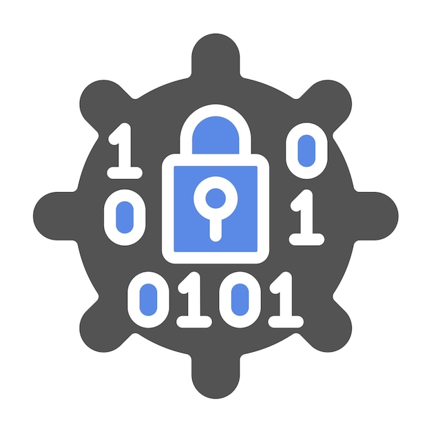 Vector Design Encryption Service Icon Style