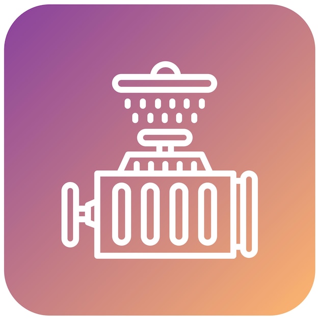 Vector Design Engine Wash Icon Stijl