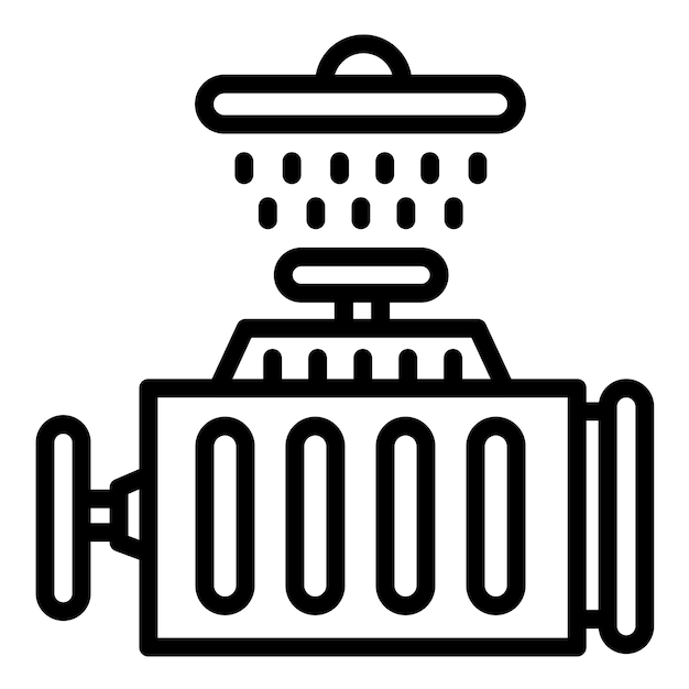 Vector Design Engine Wash Icon Stijl