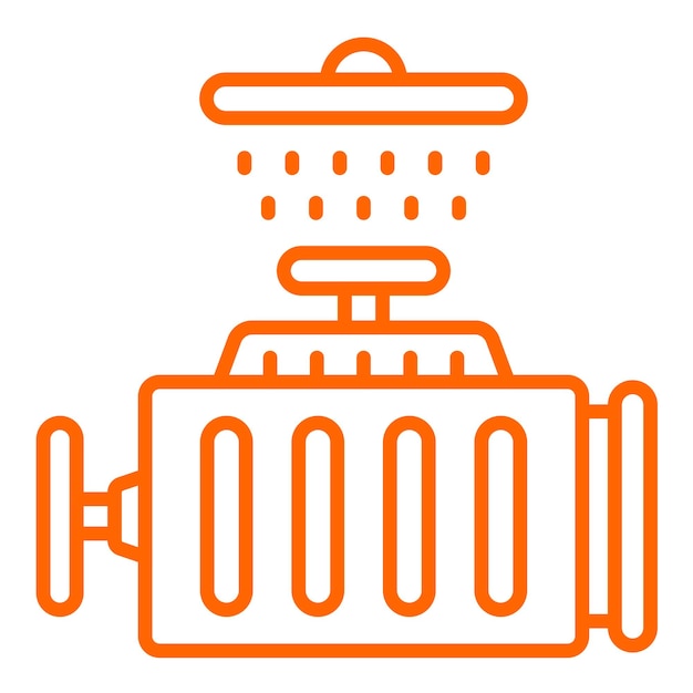 Vector Design Engine Wash Icon Stijl