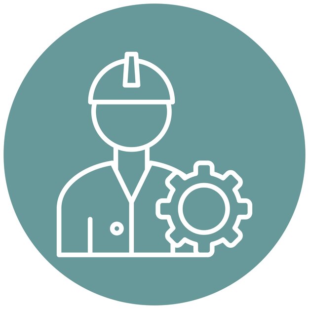 Vector Design Engineering Instelling Icon Stijl