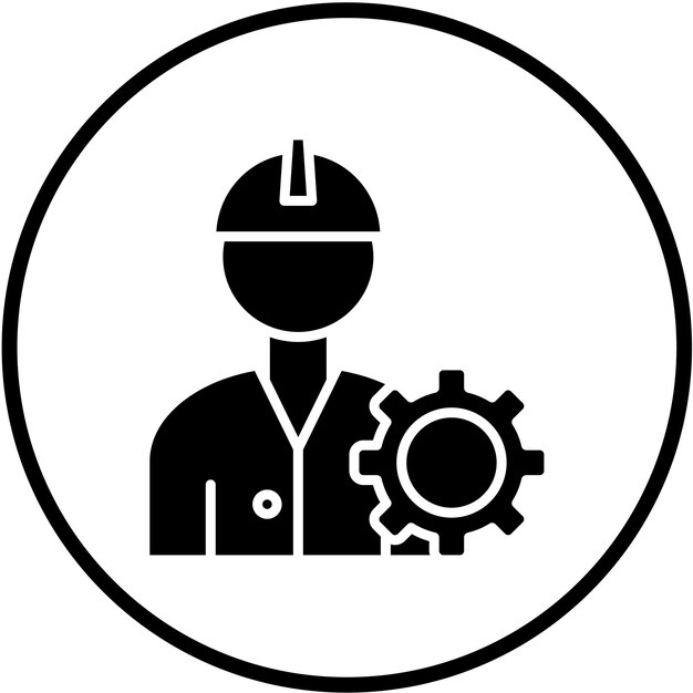 Vector Design Engineering Instelling Icon Stijl