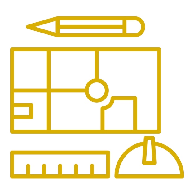 Vector Design Engineering Sketch Icon Stijl