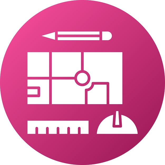 Vector Design Engineering Sketch Icon Stijl