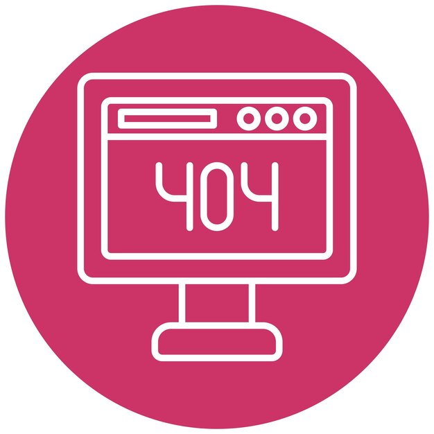 터 디자인 오류 404 아이콘 스타일