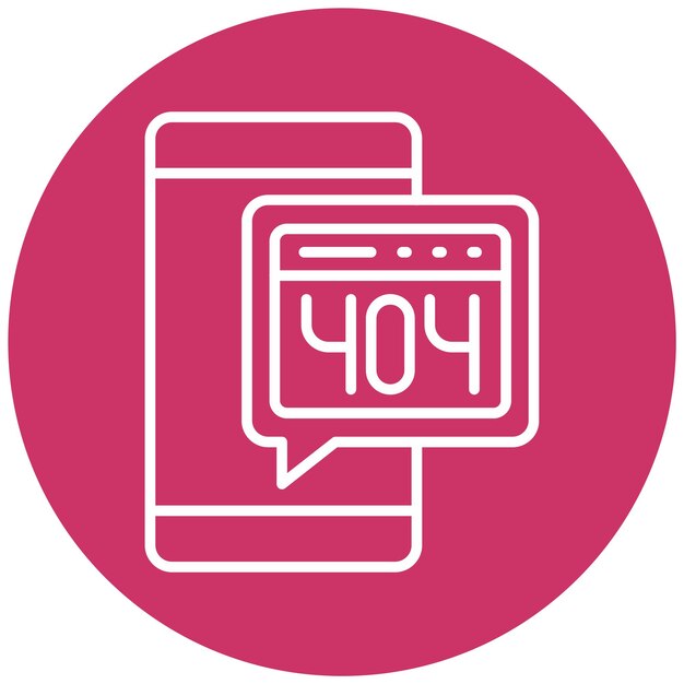 Vector Design Error 404 Icon Style