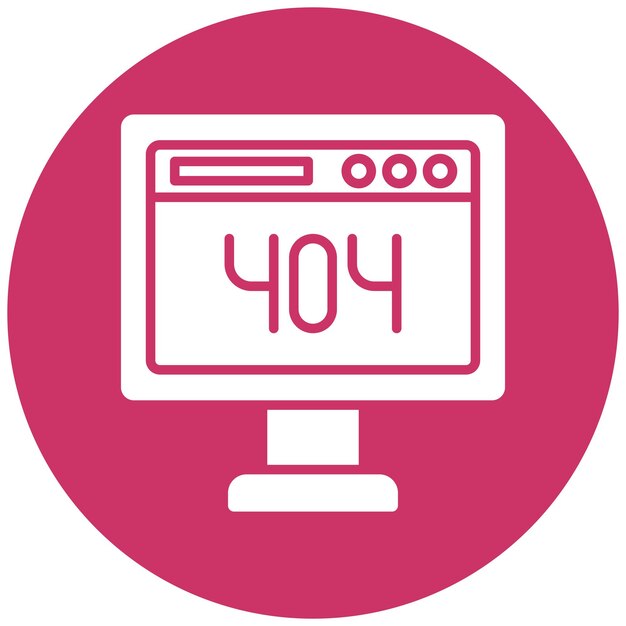 터 디자인 오류 404 아이콘 스타일
