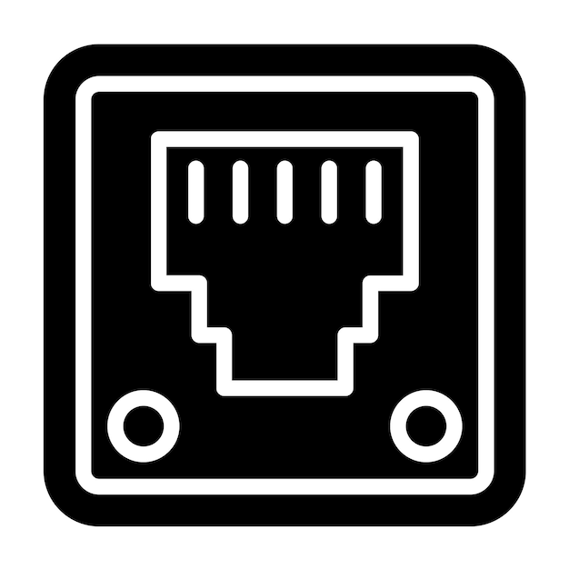 Векторный дизайн стиля иконки Ethernet