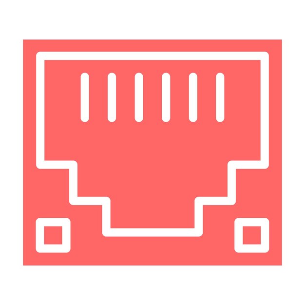 터 디자인 이더넷 포트 아이콘 스타일
