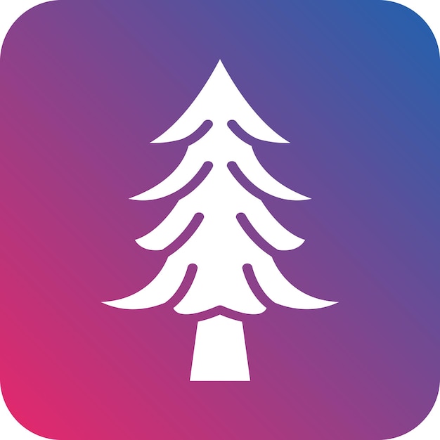 Vector Design Evergreen Tree Icon Style