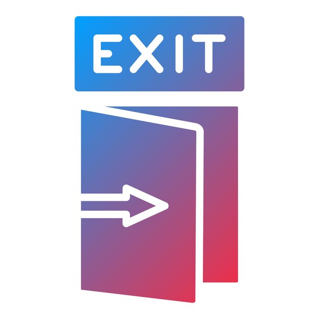 Premium Vector | Vector design exit icon style