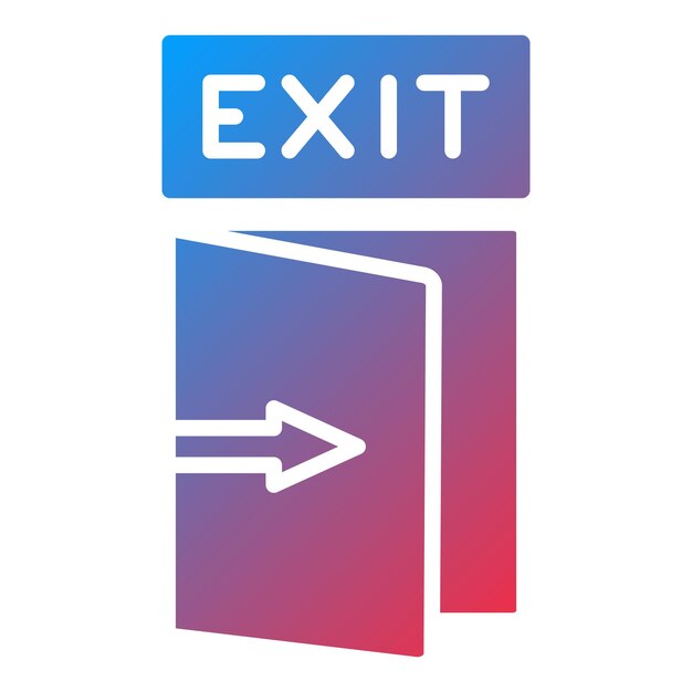 Vector Design Exit Icon Style