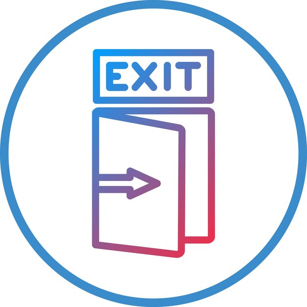 Vector vector design exit icon style