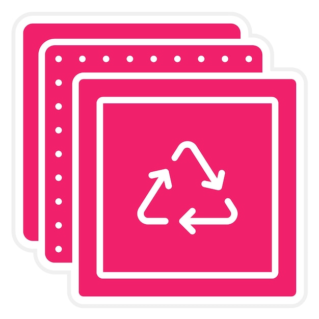 Vector Design Fabric Recycle Icon Stijl