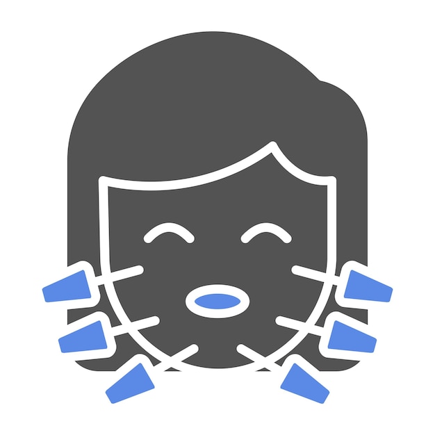 Vector vector design face acupuncture icon stijl