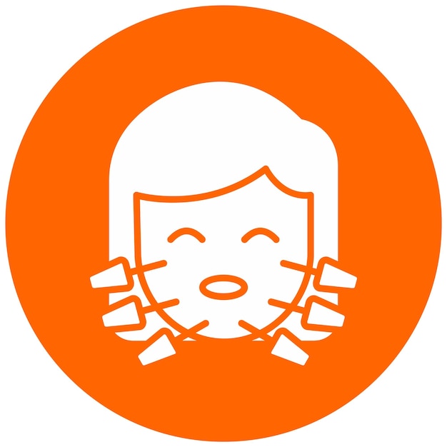 Vector Design Face Acupuncture Icon Style