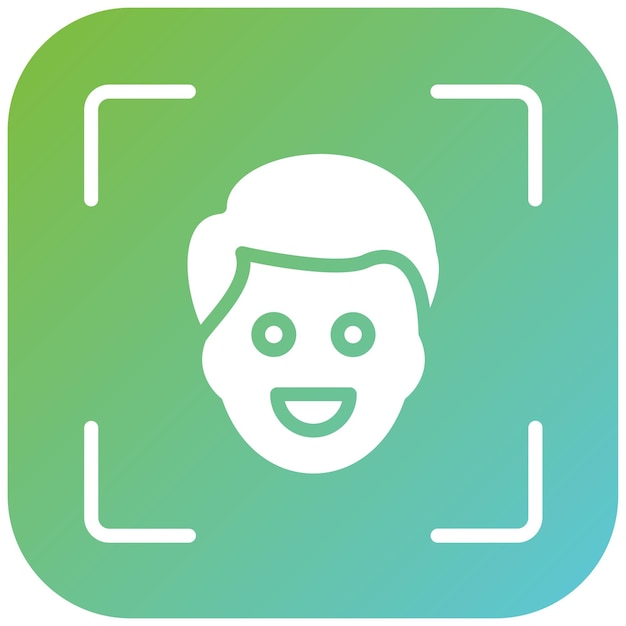 Vector vector design face scanner icon style