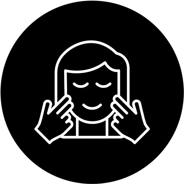 터 디자인 얼굴 치료 아이콘 스타일