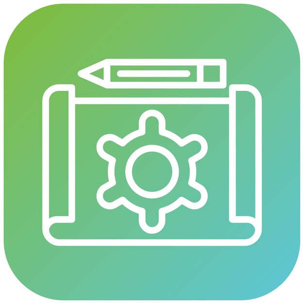 Vector Design Factory Blueprint Icon Stijl