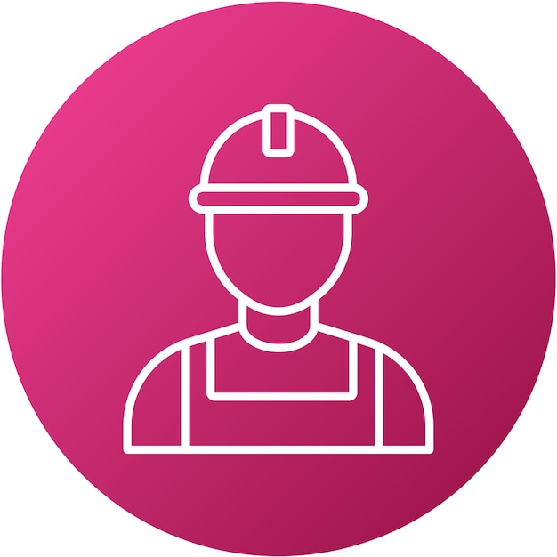 Vector Design Factory Worker Man Icon Style