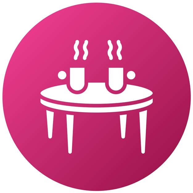 Vector Design Farmhouse Koffietafel Icon Style