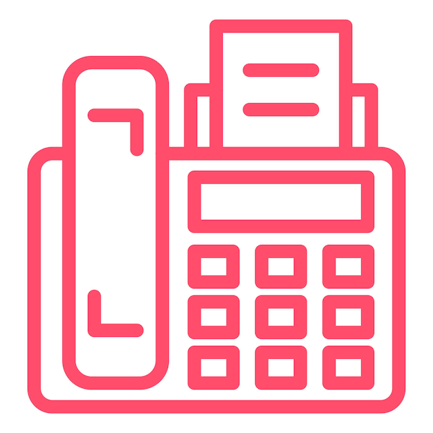 Vector Design Fax Machine Icon Style