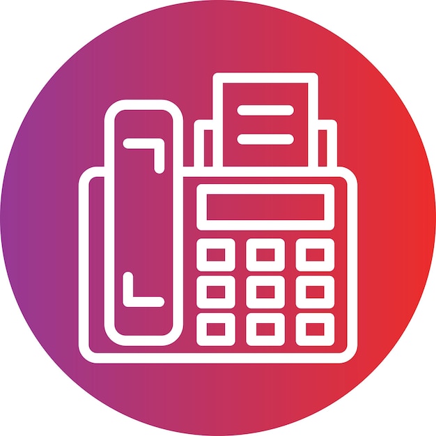 Vector Design Fax Machine Icon Style