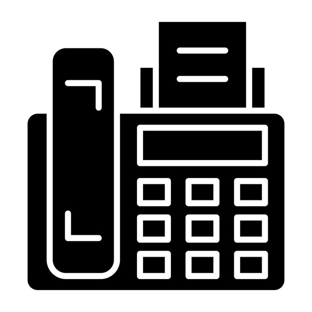 Vector Design Fax Machine Icon Style